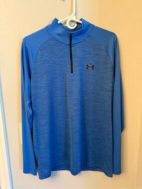 Under Armour Royal Blue Heather 1/4 Zip Performance Pullover